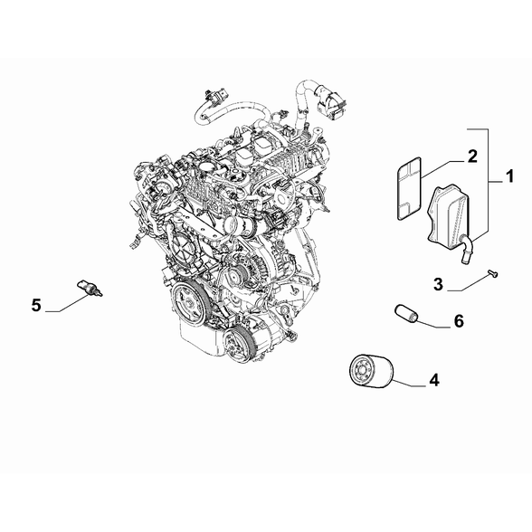 FIAT 500X 2016-Present Lubrication System Connection