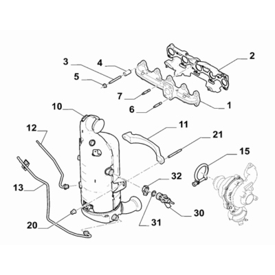 FIAT Doblo 2023-Present Exhaust Manifold Stud