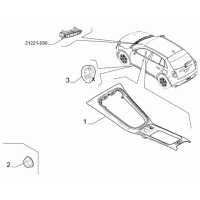 FIAT 600 2023-Present Transmission Outer Controls Nut