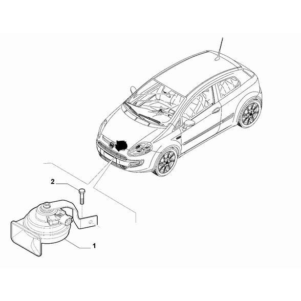 FIAT Abarth Punto Evo 2010-2013 Signalling Devices Screw