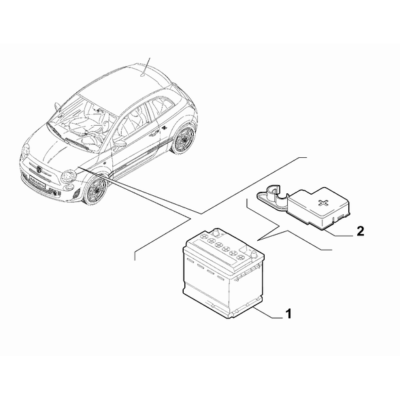 FIAT Abarth 595 2012-Present Battery Battery