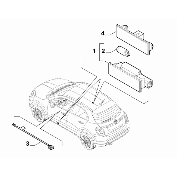 FIAT 500X 2016-Present Inner Lighting Plug