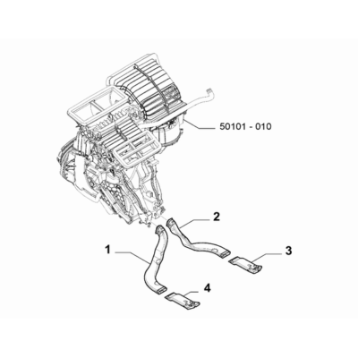 FIAT 500X 2016-Present Ventilation And Heating Ducting