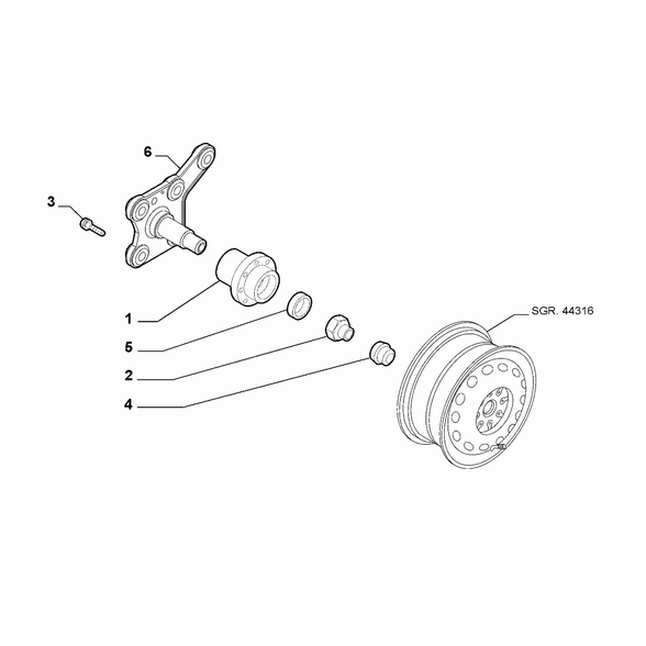 FIAT Abarth Punto Evo 2010-2013 Rear Stub Shaft Hub