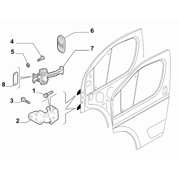 FIAT Ducato 2006-2020 Side Front Doors Screw