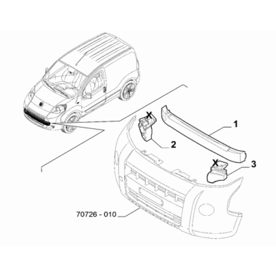 FIAT Fiorino 2007-2021 Front Bumper Wick