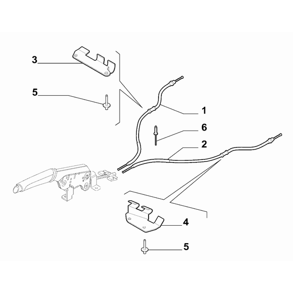 FIAT 500 2007-2016 Handbrake Control Bracket