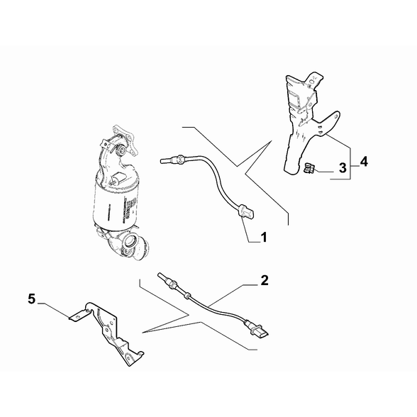 FIAT 500 2016-Present Exhaust Piping Lambda Probe