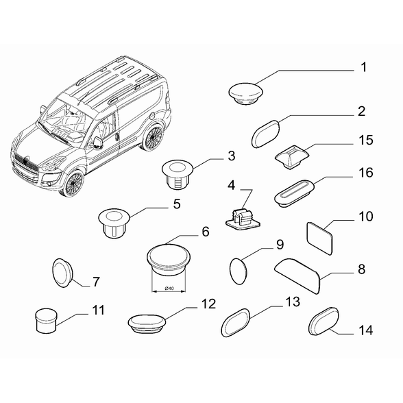 FIAT Doblo 2011-2022 Isolations And Paddings Plug