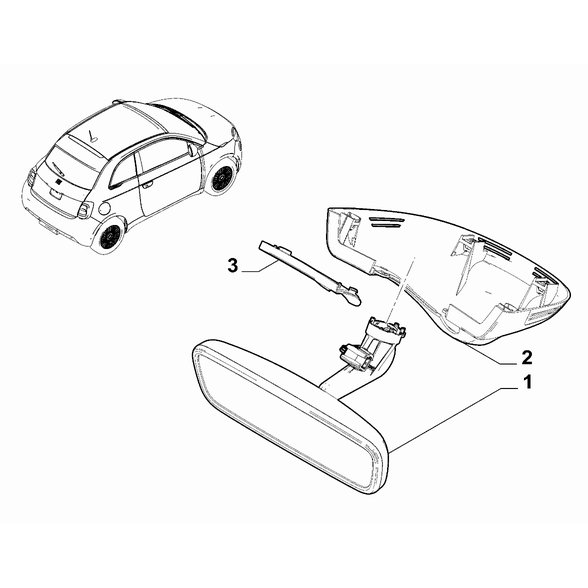 FIAT Abarth 500e 2023-Present Rearview Mirrors Ornament