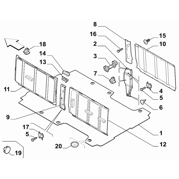 FIAT Ducato 2006-2020 Passenger Side Mat Clip