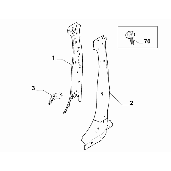 FIAT Doblo 2023-Present Bodyshell, Panels (Rear Part) Screw