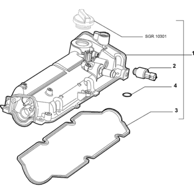 FIAT Grande Punto 2005-2009 Crankcase And Cylinder Head Cover