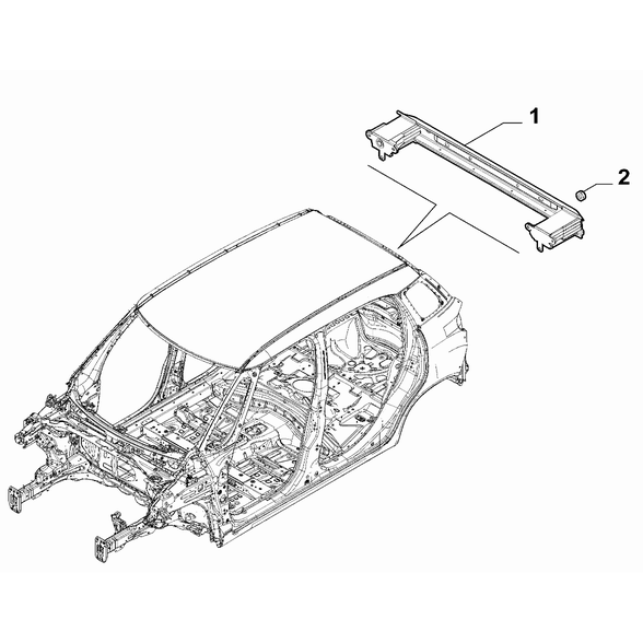 FIAT 500L 2012-2022 Bodyshell,Structure (Rear Part) Nut