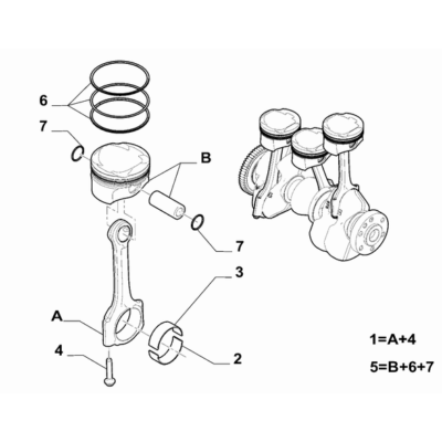 FIAT 600 2023-Present Connecting Rods And Pistons Big End Shells