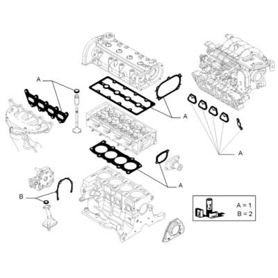 FIAT Abarth 695 2012-Present Crankcase And Cylinder Head Basement Gasket