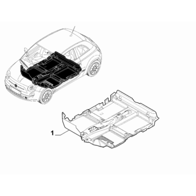 FIAT 500 2007-2016 Passenger Side Mat Mat