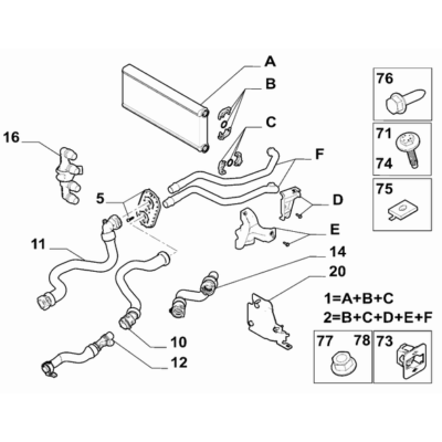 FIAT Doblo 2023-Present Ventilation And Heating Hose
