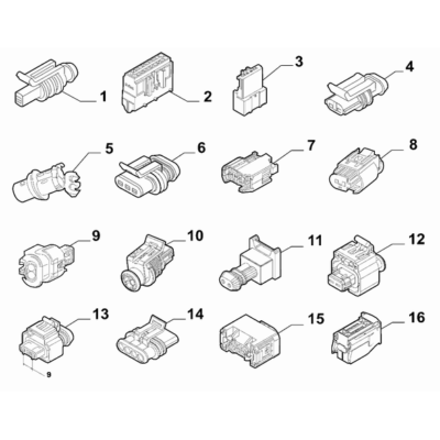 FIAT Abarth 695 2012-Present Cable Assembly Connectors Connector Kit