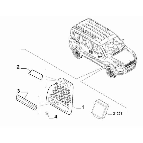 FIAT Doblo 2011-2022 Mats Nut