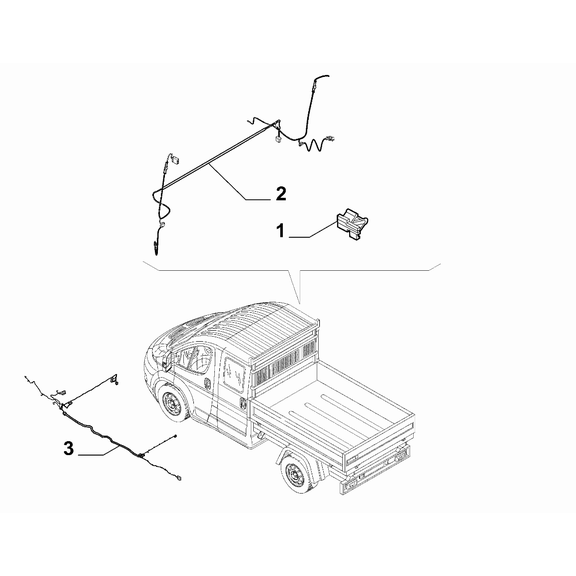 FIAT Ducato 2021-Present Cable Set (Rear Part) Support
