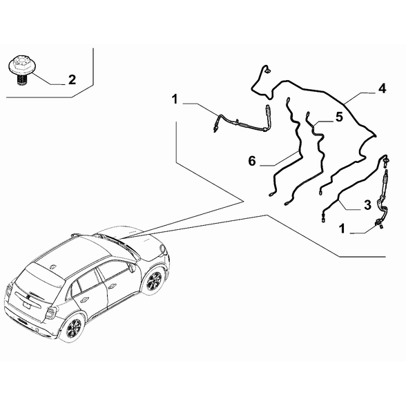 FIAT 600 2023-Present Hydraulic Brake System Pipe