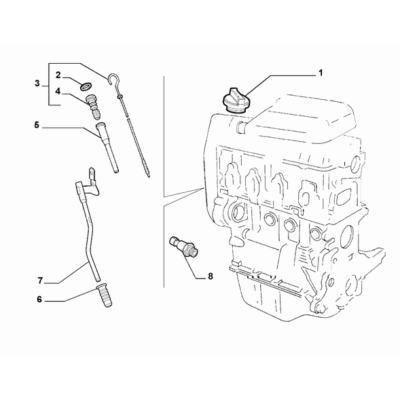 FIAT 500 2007-2016 Lubrication System Pipe