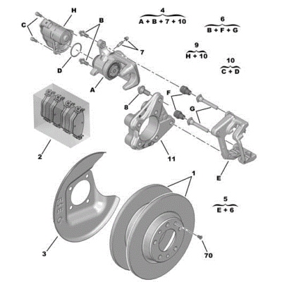 FIAT Doblo 2023-Present Rear Wheel Brakes Brake Disc