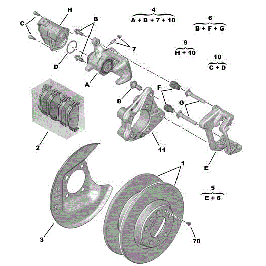 FIAT Doblo 2023-Present Rear Wheel Brakes Pad-Set