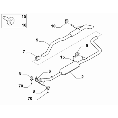 FIAT Doblo 2023-Present Exhaust Piping Nut