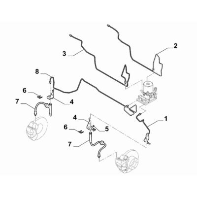 FIAT Fiorino 2007-2021 Hydraulic Brake System Pipe
