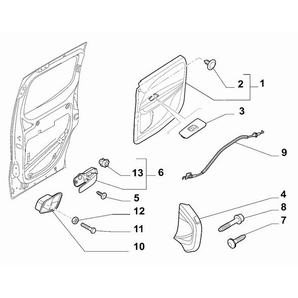 FIAT Doblo 2011-2022 Sliding Doors Handle