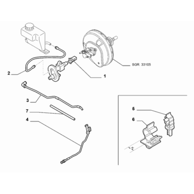 FIAT Abarth Punto Evo 2010-2013 Clutch Release Hydraulic Control Clip