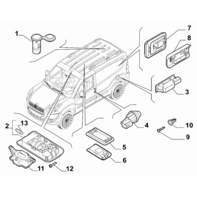 FIAT Doblo 2011-2022 Inner Lighting Bulb