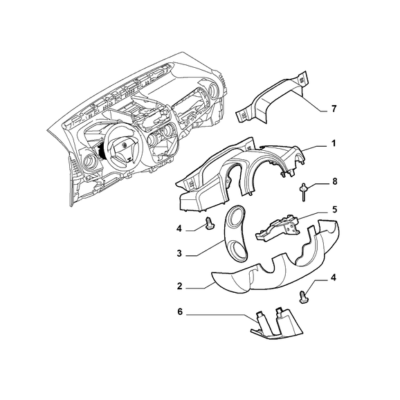 FIAT Fiorino 2007-2021 Instrument Panel Ornament