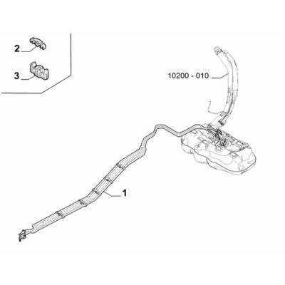 FIAT 500L 2012-2022 Fuel Tank Pipeline Clip