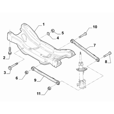 FIAT 500X 2016-Present Rear Suspension Rod