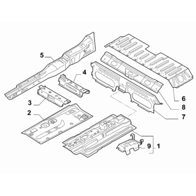 FIAT Fiorino 2007-2021 Floor Pannel Crossrail