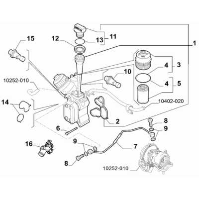 FIAT Fiorino 2007-2021 Lubrication System Union