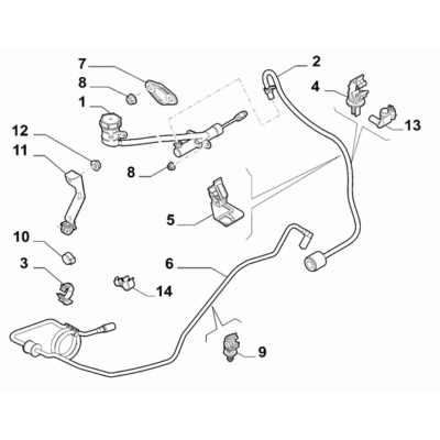 FIAT Abarth 595 2012-Present Clutch Release Hydraulic Control Hose