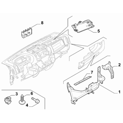 FIAT Ducato 2021-Present Instrument Panel Bracket