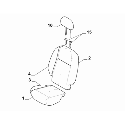FIAT Doblo 2023-Present Front Seat Lining Covering