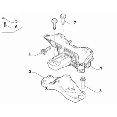 FIAT 600 2023-Present Power Plant Suspensions Screw