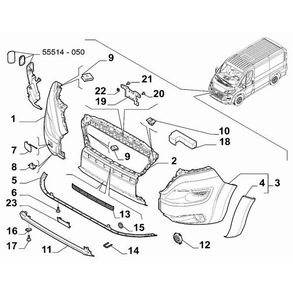 FIAT Ducato 2021-Present Front Bumper Screw