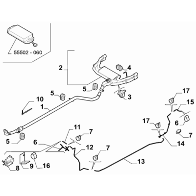 FIAT Abarth 695 2012-Present Exhaust Piping Pad