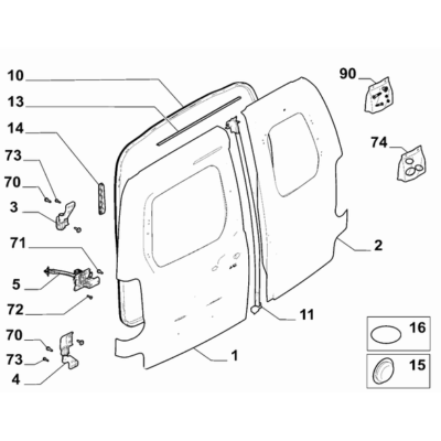 FIAT Doblo 2023-Present Back Door Plug