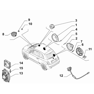 FIAT 500e 2013-Present Car Radio Devices Bracket