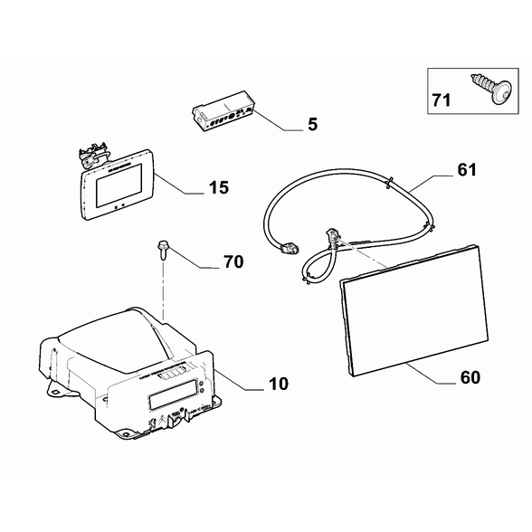 FIAT Doblo 2023-Present Car Radio Devices Screw