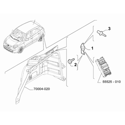 FIAT 500L 2012-2022 Interconnection And Remote Control Switch Screw