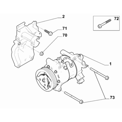 FIAT Doblo 2023-Present Air Conditioning Compressor Screw